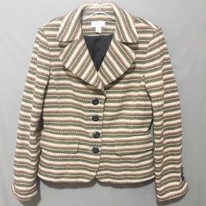 Ann Taylor LOFT Blazer Coat Ladies Sz 6 Tweed